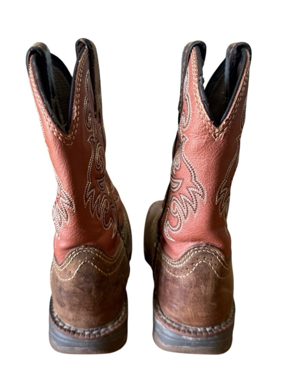 Tony Lama LL552 Kids Rusty Saddle 8" Cowboy Western Boots Shoes Youth Size 9D - Picture 4 of 8